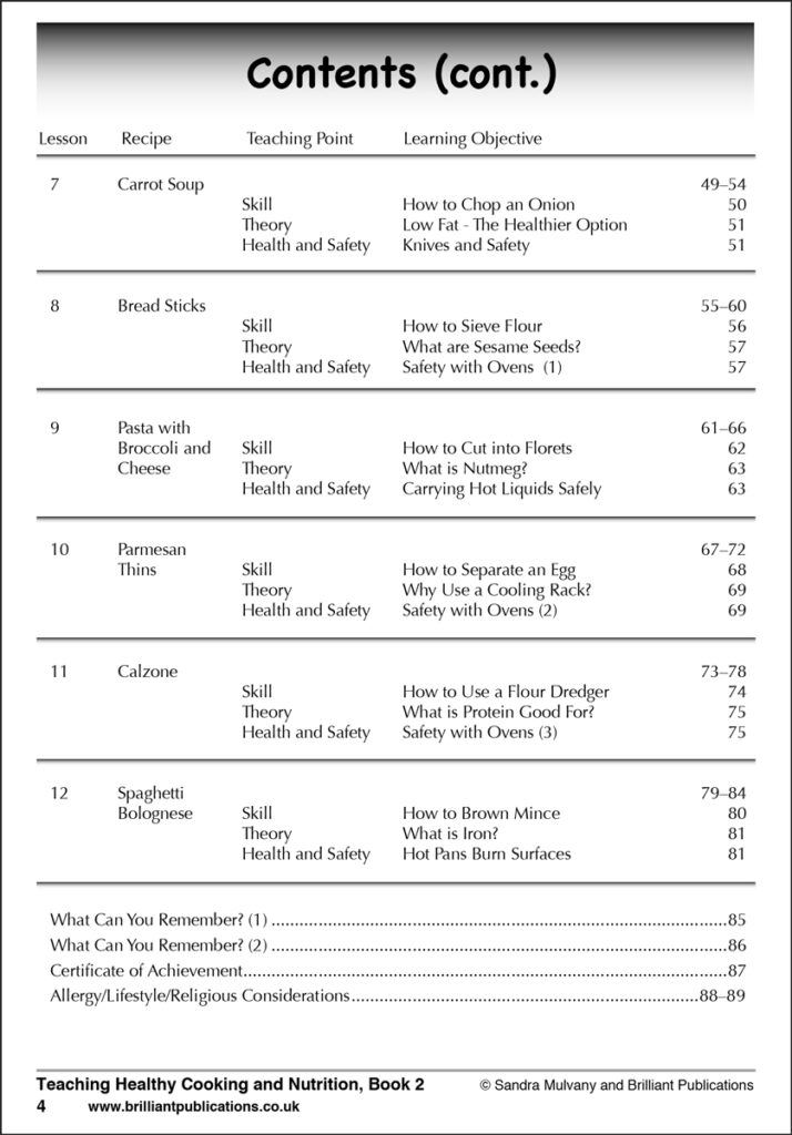 Teaching Healthy Cooking and Nutrition in Primary Schools, Book 2 ...