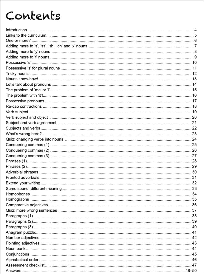 9781783171286-Grammar-Punctuation-Year-4-contents-intro3