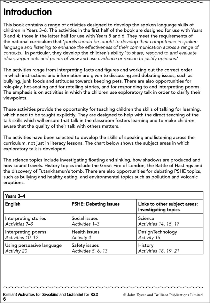 Brilliant Activities for Speaking and Listening KS2 - Brilliant ...
