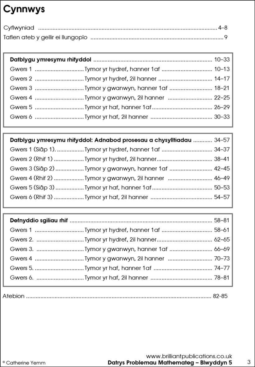 9781783172887-Datrys-Problemau-Mathemateg-Blwyddyn-5-contents