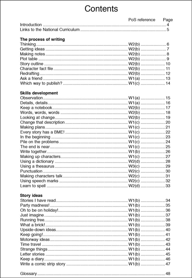 9781897675007-Brilliant-Writing-Stories-contents2