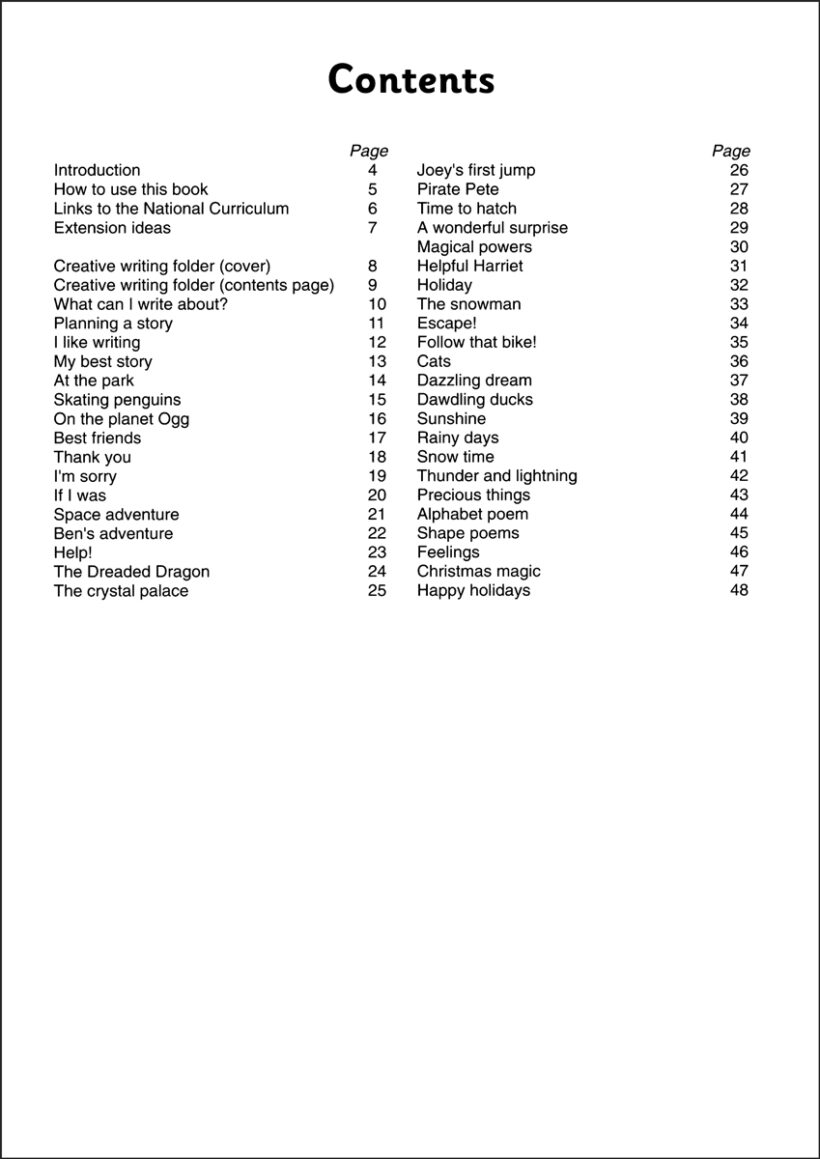 9781897675182-Sparkle-Writing-Stories-Poems-contents3