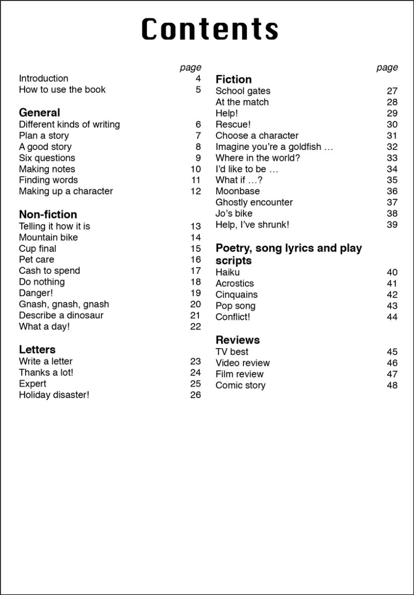 9781897675458-Dazzle-Writing-contents3