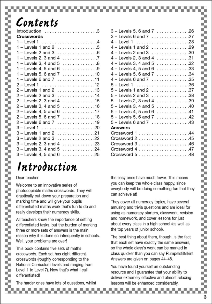 9781903853382-Dazzle-Maths-Crosswords-Book-1-contents
