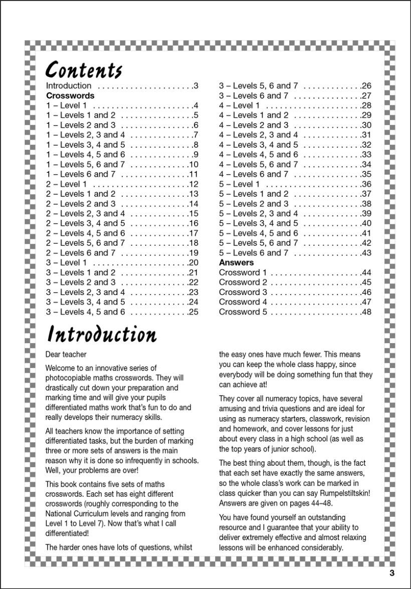 9781903853399-Dazzle-Maths-Crosswords-Book-2-contents
