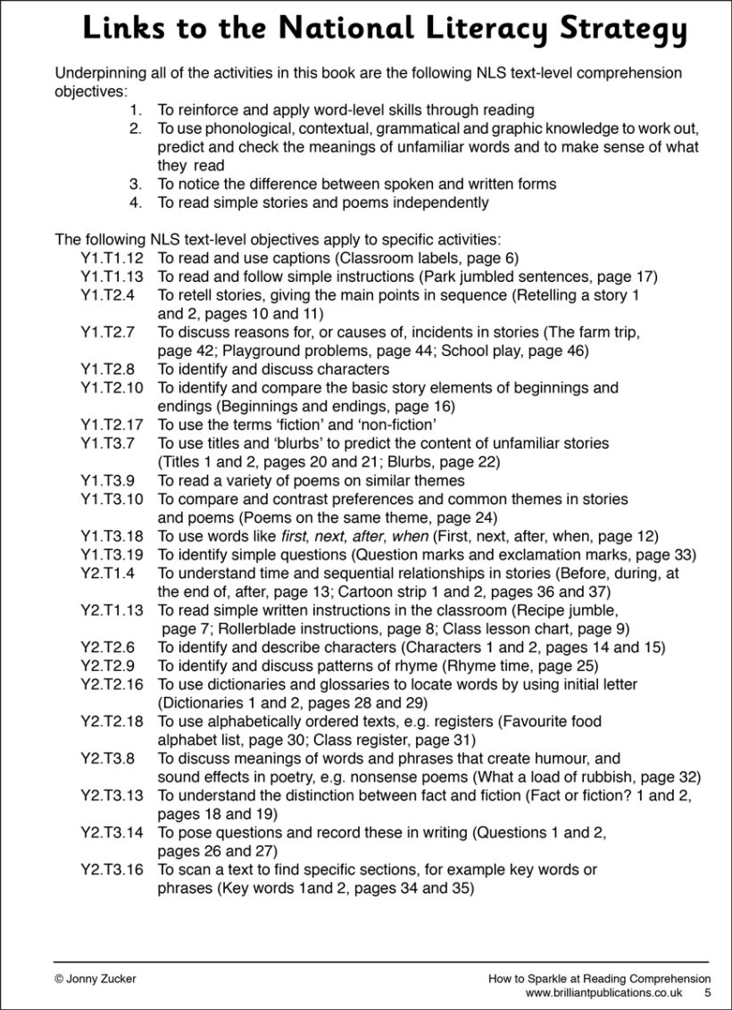 9781903853443-Sparkle-Reading-Comprehension-contents3