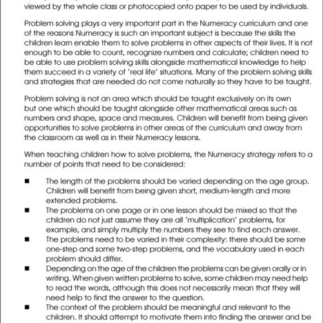Maths Problem Solving, Year 2
