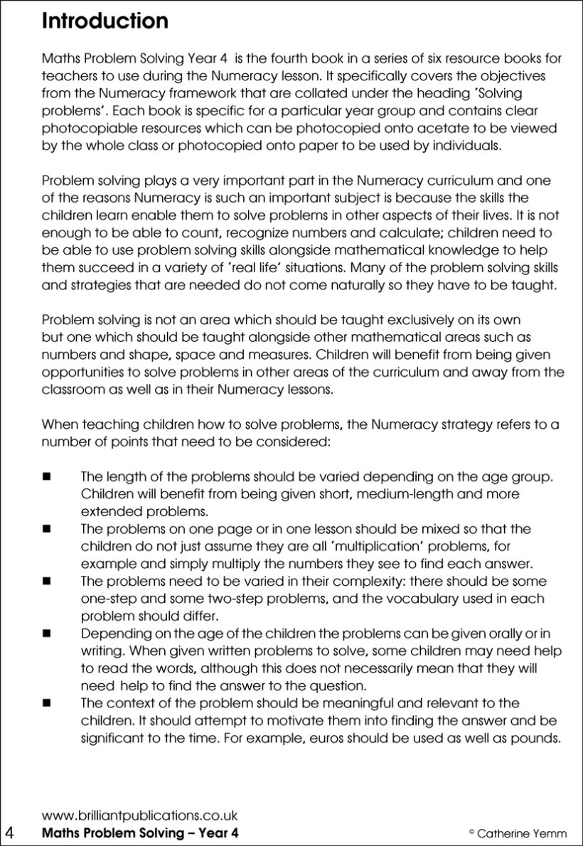 9781903853771-Maths-Problem-Solving-Year-4-contents2