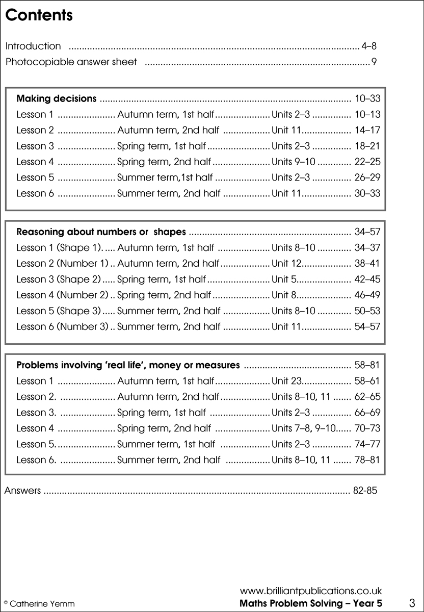 Reasoning/Problem Solving Maths Worksheets for Year 5 (age 9-10