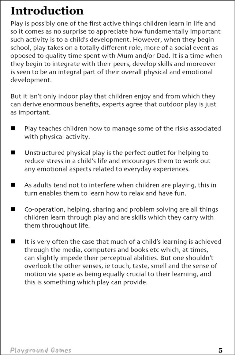 100+ Fun Ideas for Playground Games Brilliant Publications