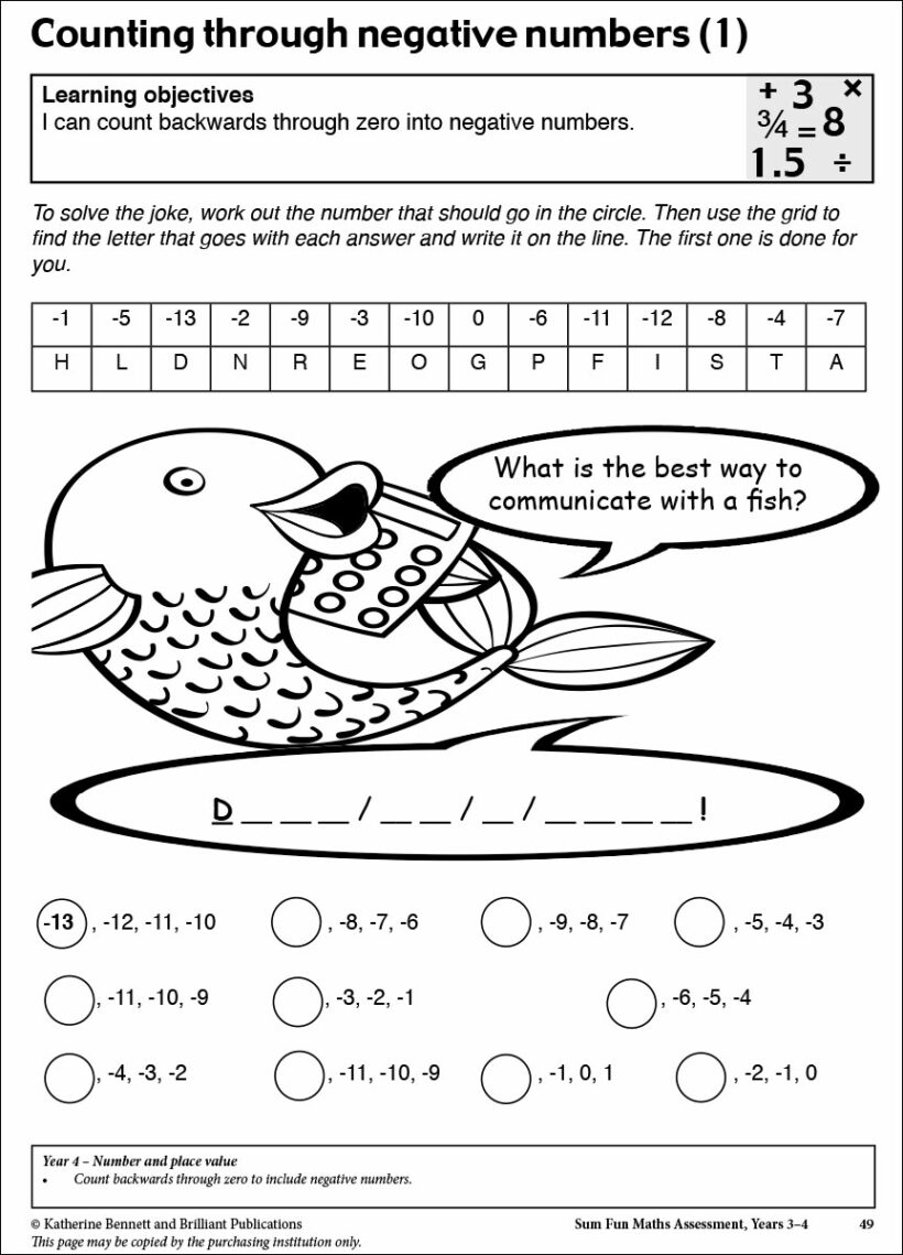 9781783170845-Sum-Fun-Maths-Assessment-puzzles-KS2-fish