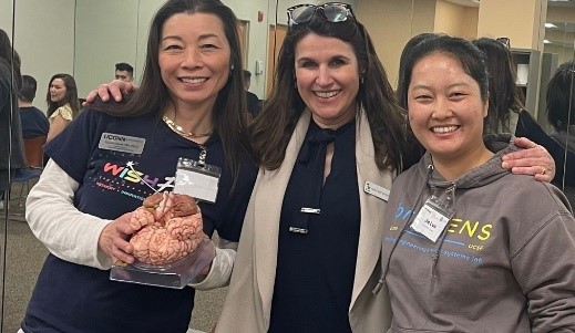 Dr. Fumiko Hoeft, Katrin McElderry (author) and Jie Luo, TRANSCEND PhD neuroscience student