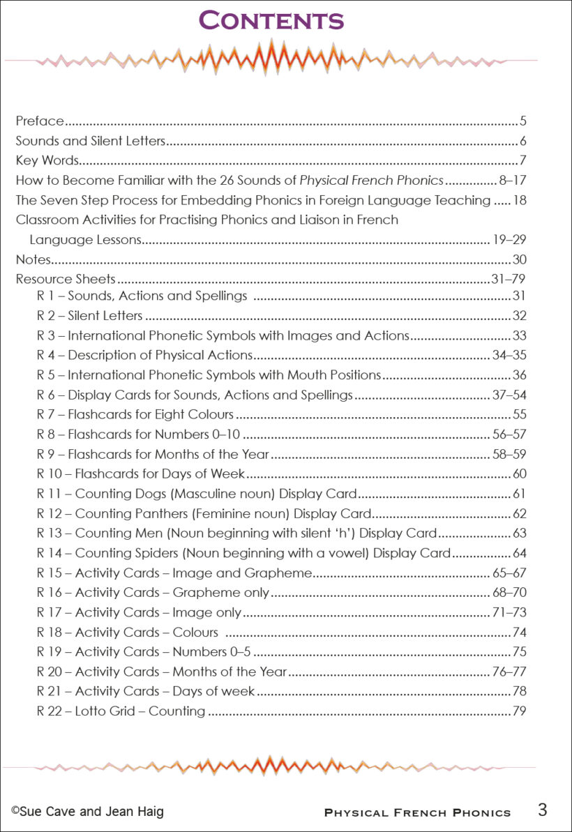 9781783173693-Physical-French-Phonics-contents-1