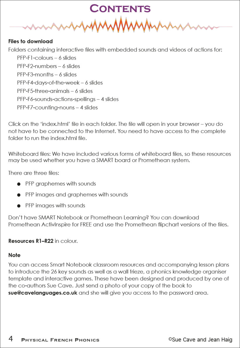 9781783173693-Physical-French-Phonics-contents-2