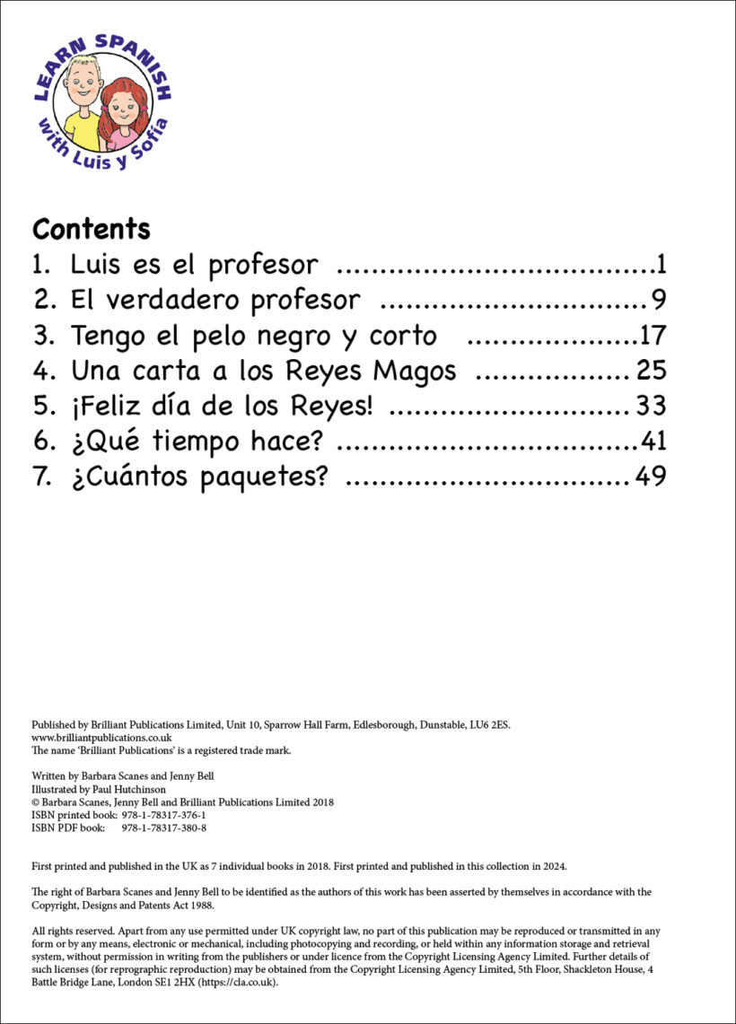 9781783173761-Luis-Sofia-stories-Level-3-contents